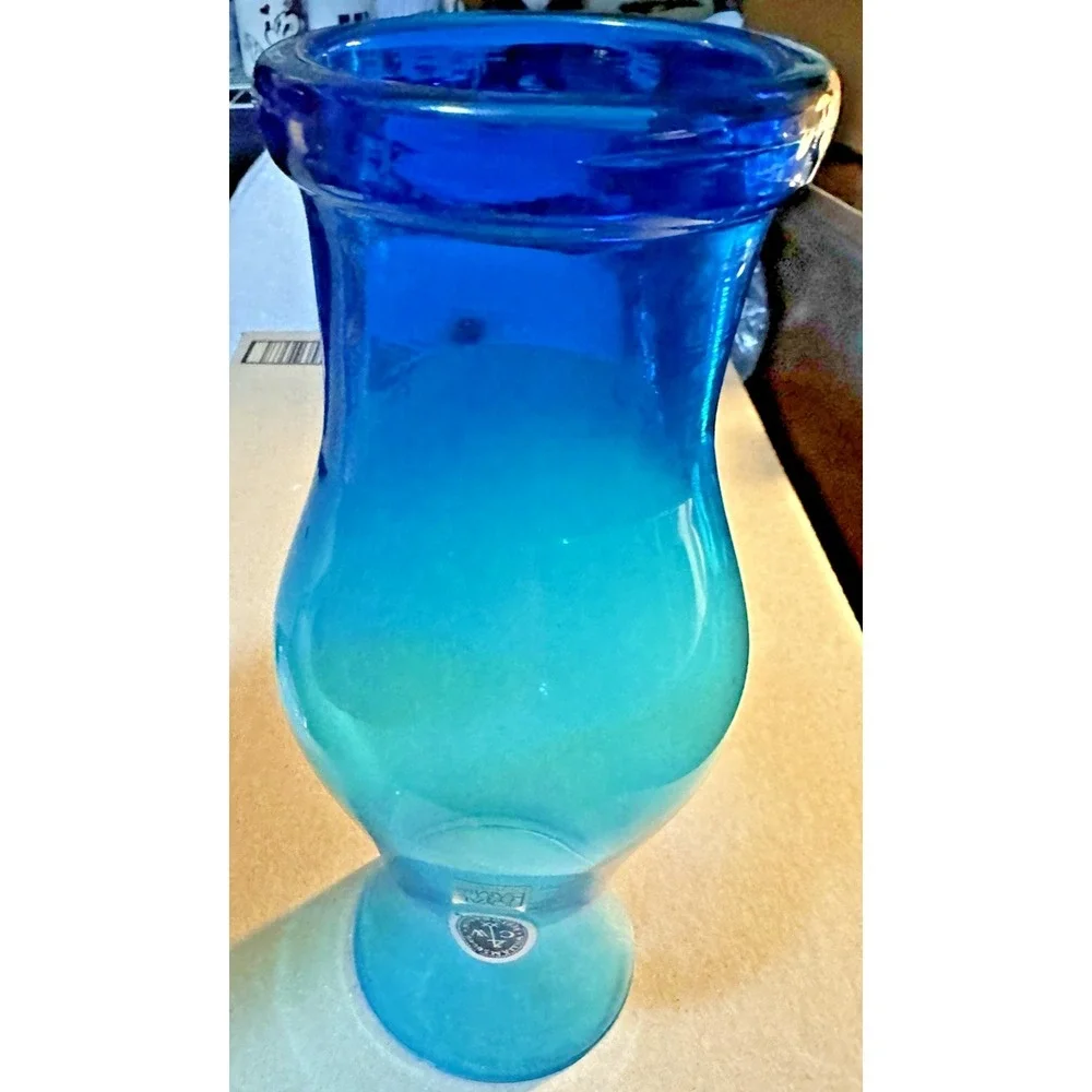 Royal Leerdam Williamsburg Blue Glass Lamp/Lantern Globe